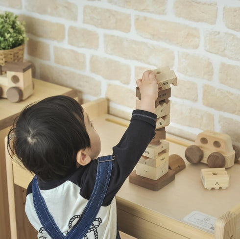 IKONIH ひのきのおもちゃ ナンバータワー NUMBER TOWER アイコニー