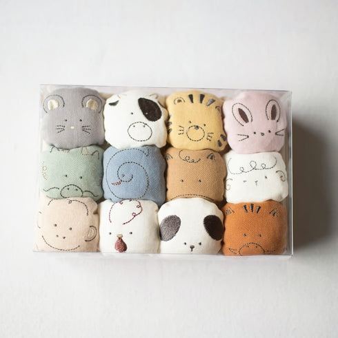 mocmof 十二支 お手玉セット(12P+巾着)干支 箱入り 622-356616 モクモフ