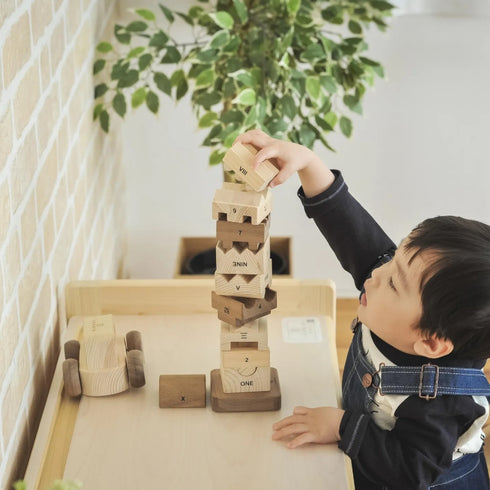 IKONIH ひのきのおもちゃ ナンバータワー NUMBER TOWER アイコニー
