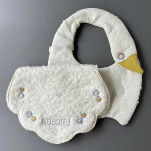 kubomi あひるのスタイ 刺繍タオルセット BOX付き イエローセット 汗取りパット 出産祝い クボミ