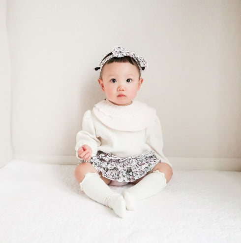 mocmof おめかしギフトセット レース ベビーフリル3点セット 622-466081 モクモフ