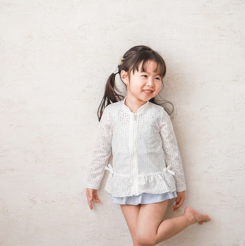 coto cotte レース柄 ラッシュガード 722-460053 水着 キッズ ベビー 80cm 90cm 100cm 110cm 120cm 子供用 女の子 コトコト