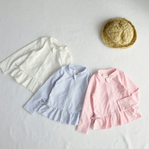 coto cotte レース柄 ラッシュガード 722-460053 水着 キッズ ベビー 80cm 90cm 100cm 110cm 120cm 子供用 女の子 コトコト