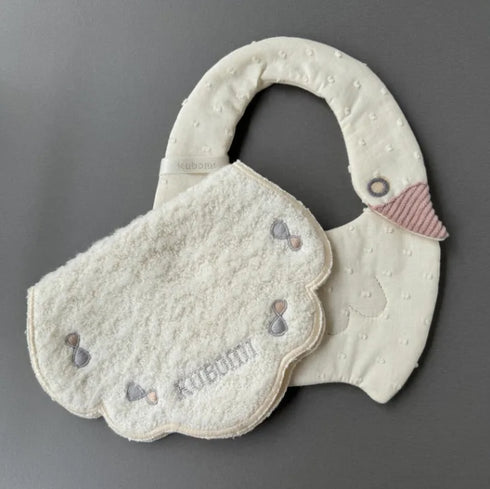 kubomi あひるのスタイ 刺繍タオルセット BOX付き イエローセット 汗取りパット 出産祝い クボミ