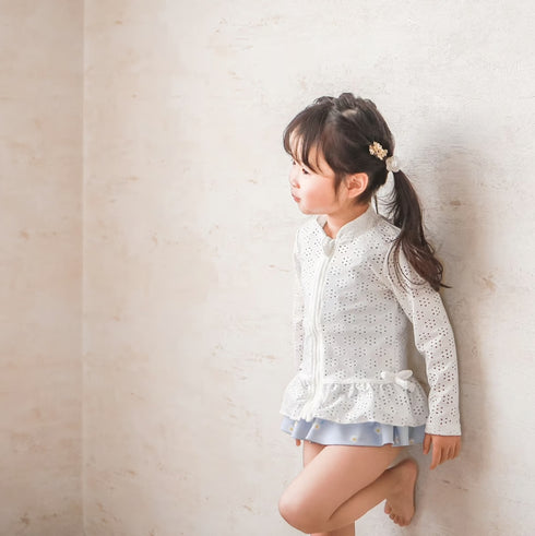 coto cotte レース柄 ラッシュガード 722-460053 水着 キッズ ベビー 80cm 90cm 100cm 110cm 120cm 子供用 女の子 コトコト