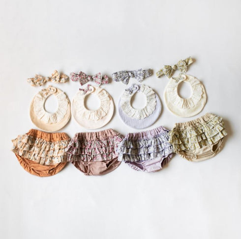 mocmof おめかしギフトセット レース 622-476161 ベビー ブルマ フリル3点セット モクモフ