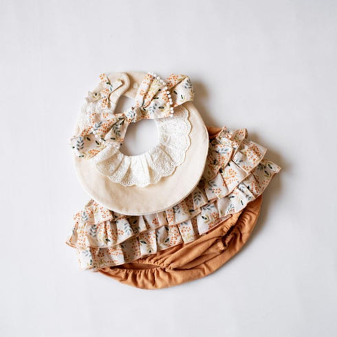 mocmof おめかしギフトセット レース 622-476161 ベビー ブルマ フリル3点セット モクモフ