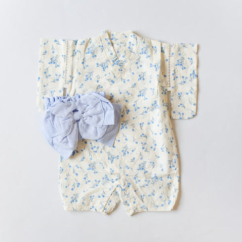 mocmof 帯付き浴衣ロンパース 女の子 70cm 80cm 90cm 622-660073