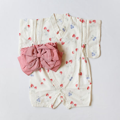 mocmof 帯付き浴衣ロンパース 女の子 70cm 80cm 90cm 622-660073