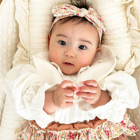 mocmof おめかしギフトセット レース ベビーフリル3点セット 622-466081 モクモフ