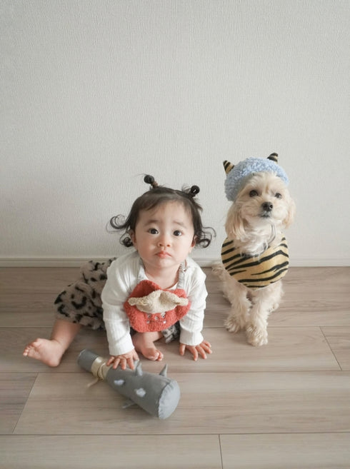 mocmof 節分ヘアバンド+スタイセット ベビー ペットOK 622-650011 箱入り モクモフ