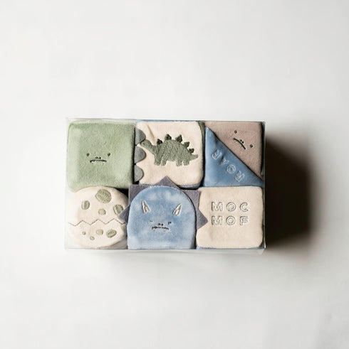 mocmof やわらか 動物 ブロック 布製つみき ブルー系 ピンク系 622-476165 モクモフ