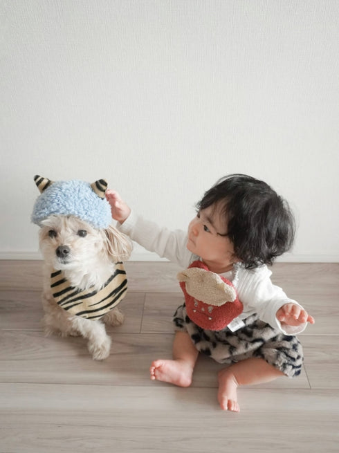 mocmof 節分ヘアバンド+スタイセット ベビー ペットOK 622-650011 箱入り モクモフ