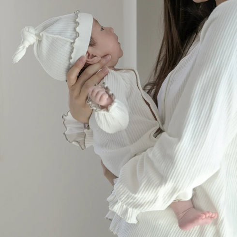 blanco mellow rompers ベビーロンパース 帽子付き 0-3ヶ月