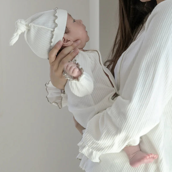 blanco mellow rompers ベビーロンパース 帽子付き 0-3ヶ月