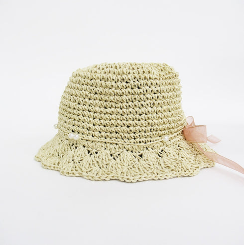 F.O. TOYBOX 折りたたみ ペーパーハット 帽子 48-50cm 女の子 麦わら帽子