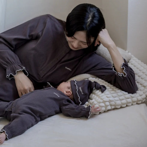 blanco mellow rompers ベビーロンパース 帽子付き ママとお揃い♪ 0-3ヶ月