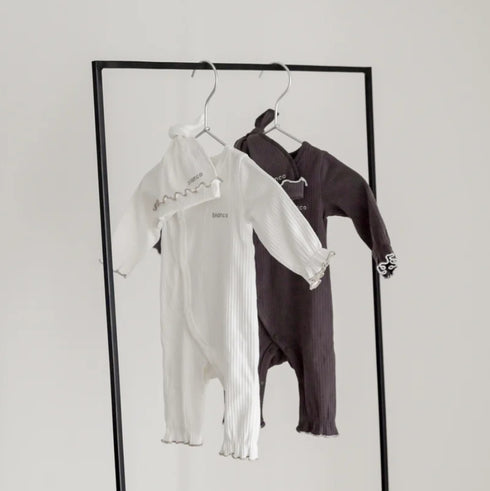 blanco mellow rompers ベビーロンパース 帽子付き 0-3ヶ月