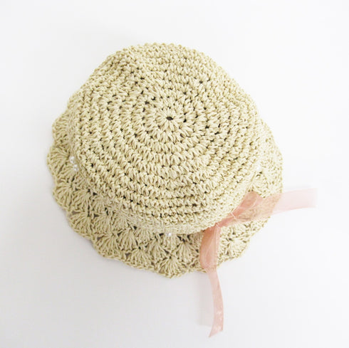 F.O. TOYBOX 折りたたみ ペーパーハット 帽子 48-50cm 女の子 麦わら帽子