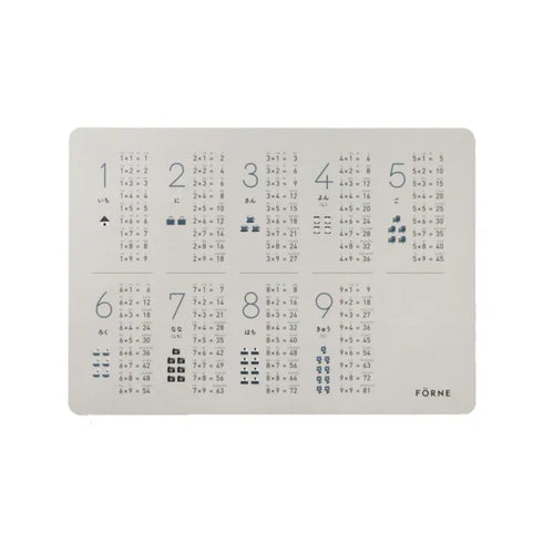 FÖRNE 掛け算ポスター B4サイズ お風呂の壁に貼れる 耐水合成紙 かけざん 日本製