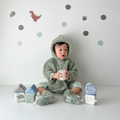 mocmof やわらか 動物 ブロック 布製つみき ブルー系 ピンク系 622-476165 モクモフ