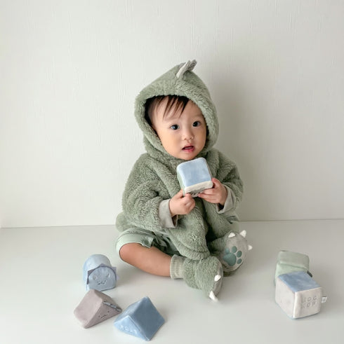 mocmof やわらか 動物 ブロック 布製つみき ブルー系 ピンク系 622-476165 モクモフ