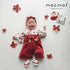 mocmof ベビー 袴 ロンパース うめ柄 622-556000 レッド グレー 70cm 80cm 90cm 着物 節句 お祝い お正月 モクモフ