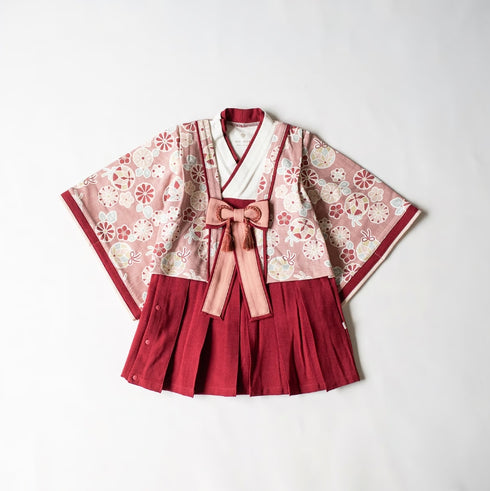 mocmof ベビー 十二単袴ドレス プレミアム ベビー袴 女の子 622-456026K 70cm 80cm 90cm 着物 節句 お祝い お正月 モクモフ