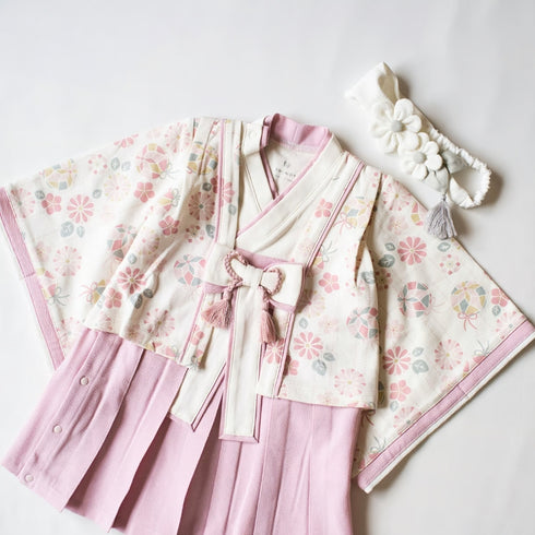 mocmof ベビー 十二単袴ドレス プレミアム ベビー袴 女の子 622-456026K 70cm 80cm 90cm 着物 節句 お祝い お正月 モクモフ