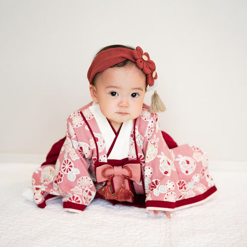 mocmof ベビー 十二単袴ドレス プレミアム ベビー袴 女の子 622-456026K 70cm 80cm 90cm 着物 節句 お祝い お正月 モクモフ