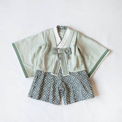 mocmof ベビー 袴ロンパース プレミアム 男の子 622-556002 70cm 80cm 90cm 着物 節句 お祝い お正月 モクモフ