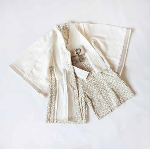 mocmof ベビー 袴ロンパース プレミアム 男の子 622-556002 70cm 80cm 90cm 着物 節句 お祝い お正月 モクモフ