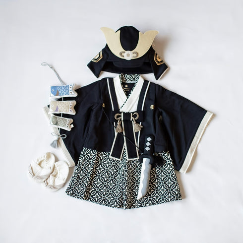 mocmof ベビー 袴ロンパース プレミアム 男の子 622-556002 70cm 80cm 90cm 着物 節句 お祝い お正月 モクモフ