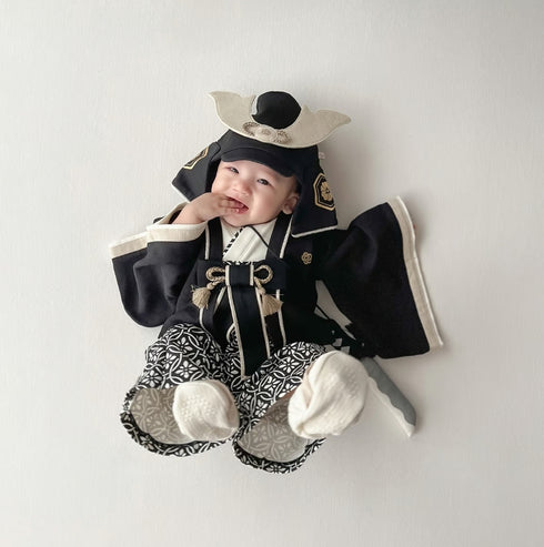 mocmof ベビー 袴ロンパース プレミアム 男の子 622-556002 70cm 80cm 90cm 着物 節句 お祝い お正月 モクモフ