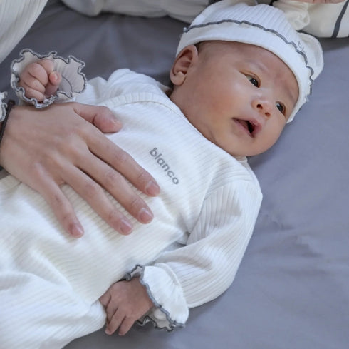 blanco mellow rompers ベビーロンパース 帽子付き ママとお揃い♪ 0-3ヶ月