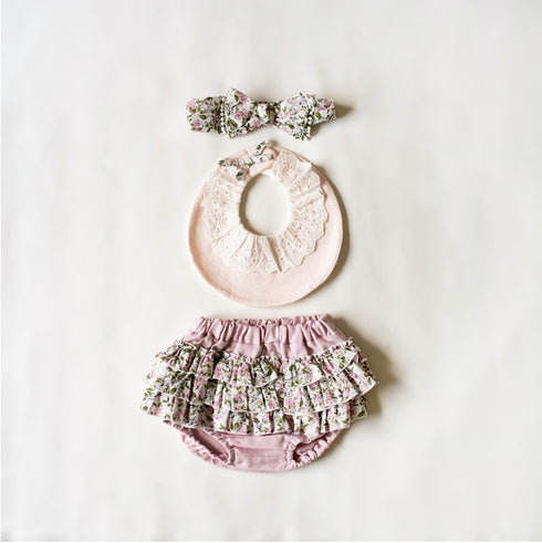 mocmof おめかしギフトセット レース ベビーフリル3点セット 622-466081 モクモフ