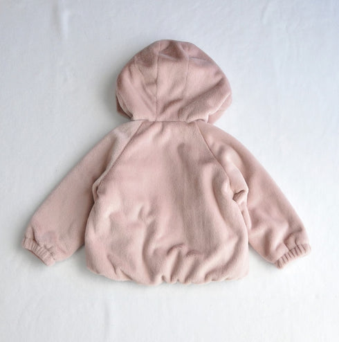 coto cotte ネコ耳フード付きファージャケット 722-476031 ホワイト ピンク グレー キッズ服 110cm 120cm 130cm アウター コトコト