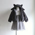 coto cotte ネコ耳フード付きファージャケット 722-476031 ホワイト ピンク グレー キッズ服 110cm 120cm 130cm アウター コトコト