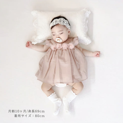 coto cotte シアーコサージュボディドレス ベビードレス ベビー服 722-650001 コトコト