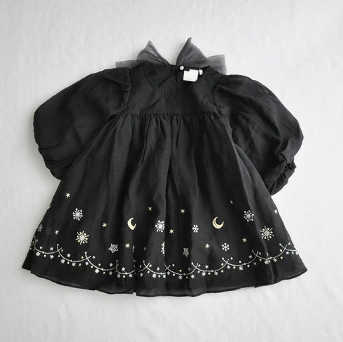 coto cotte 裾刺繍シアーパフワンピ 女の子 ワンピース チュール ハロウィン パーティー722-471056 コトコト