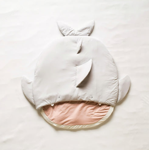 mocmof ひやとろ 水族館 サメ くじら ねぶくろ ベビー布団 お昼寝布団 622-564173 モクモフ