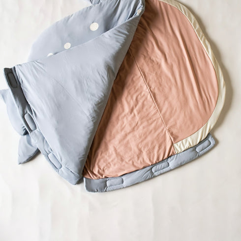 mocmof ひやとろ 水族館 サメ くじら ねぶくろ ベビー布団 お昼寝布団 622-564173 モクモフ