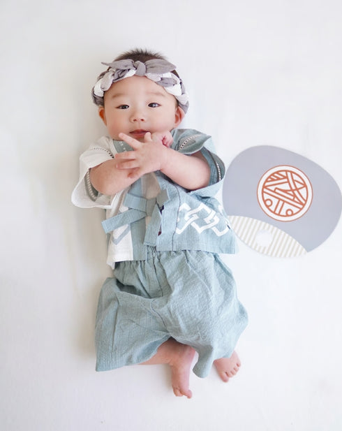 mocmof ベビーはっぴ 3Pセット 法被 お祭り 622-566145 モクモフ