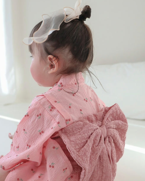 coto cotte ふわリボン 2Pゆかた さくらんぼ刺繍 722-566055 浴衣 コトコト