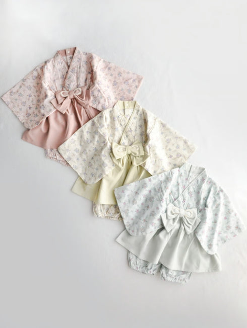 coto cotte ベビー袴 はかまミルキースーツ 722-651026 ベビー服 和服 花柄 着物 コトコト