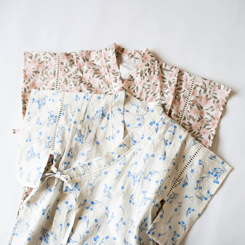 mocmof 帯付き浴衣 ロンパース 花柄 ゆかた 甚平 ベビー浴衣 70cm 80cm 90cm 622-566140 モクモフ