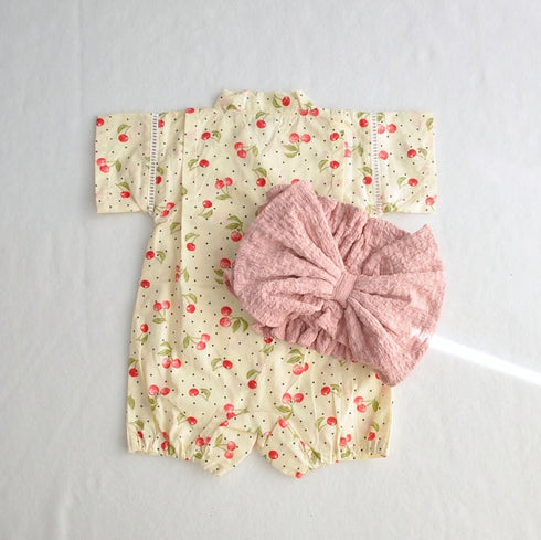 coto cotte 帯つき 甚平ロンパース 小花柄 ベビー 浴衣 夏祭り 722-566056 コトコト