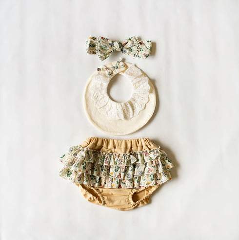 mocmof おめかしギフトセット レース ベビーフリル3点セット 622-466081 モクモフ