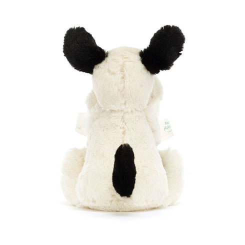 Jellycat BabyBashful Black & Cream Puppy Soother わんこ 犬 タオル スーザー ジェリーキャット