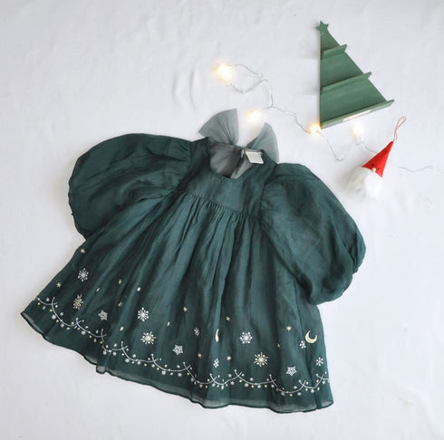 coto cotte 裾刺繍シアーパフワンピ 女の子 ワンピース チュール ハロウィン パーティー722-471056 コトコト